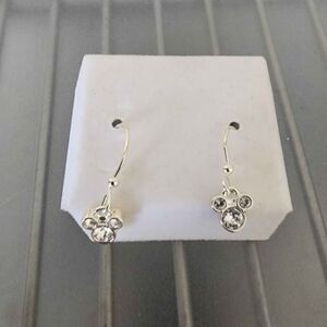 Silver Mickey Mouse Earrings